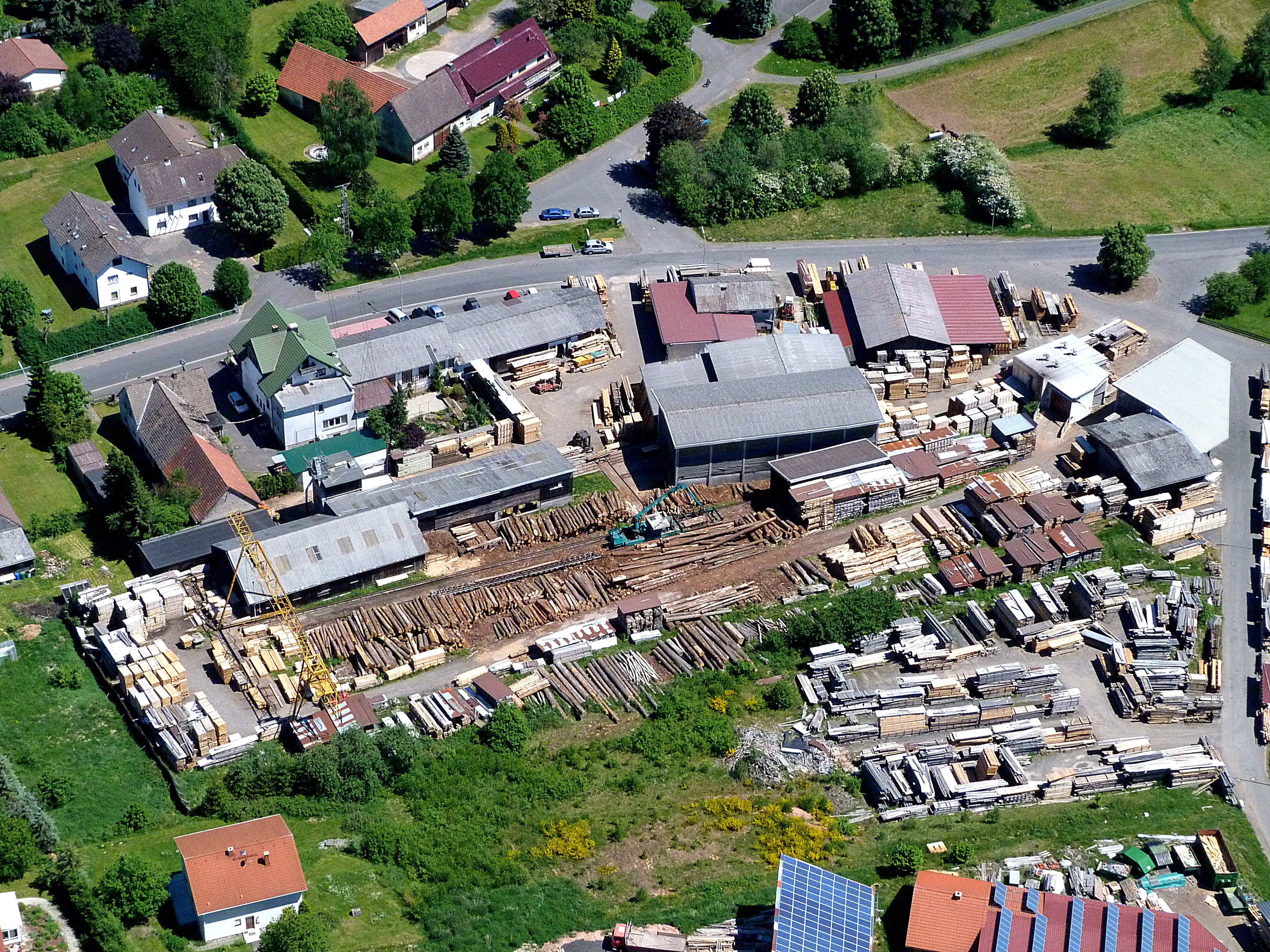 Vogelperspektive auf das Betriebsgelände der Herbert Palige GmbH